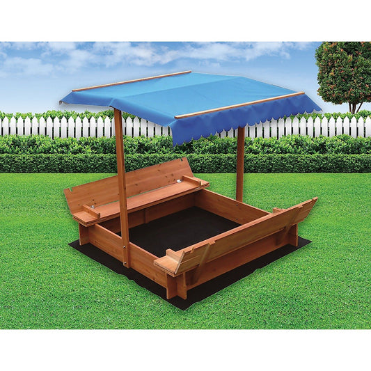 Kids Wooden Toy Sandpit with Canopy