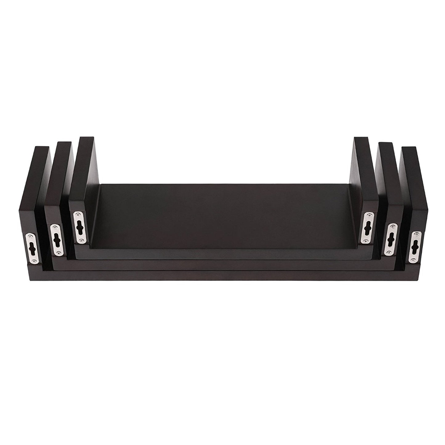 Black Set of 3 Floating Display Home Decor Shelves